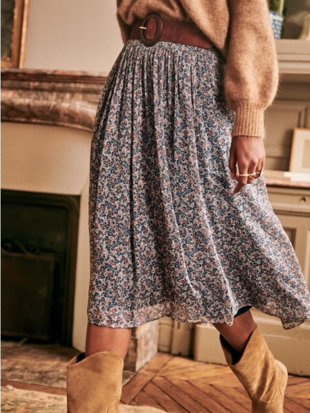 Sezane Maria skirt - blooming blue - size 36